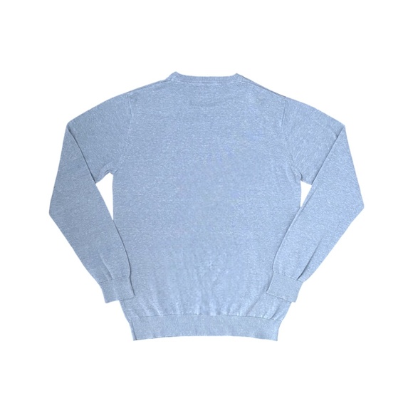 Burberry London Knit Sweater Mens Size Med V-Neck Pastel Light Blue Vintage Prep - Picture 3 of 8